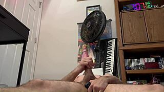 jeffrey jaxxon prostate massager fuck post shower closeup cumshot