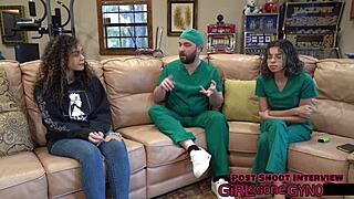 my neighbor mara luv spreads shaved pussy for first gyno tickle fetish 🩺🍑