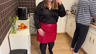 my husband jerks off watching my stepmom in lingerie heels