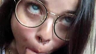 cute blue-eyed newbie slurps wellington prado's huge cock sloppy deep