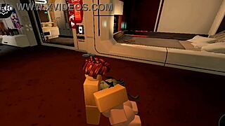 My Roblox friend uses my big tits to cum