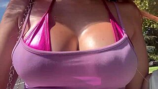 ITALIAN MILF ARTEMISIA LOVE BOUNCES JUICY TITS IN PUBLIC!