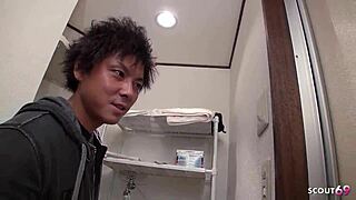 skinny asian stepsis seduces bro for rough shower fuck with squirting orgasms