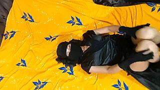 muslim college girlfriend takes hard doggy pounding from best friend