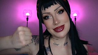 goth egirl satanica joi femdom big ass fishnets humiliates you