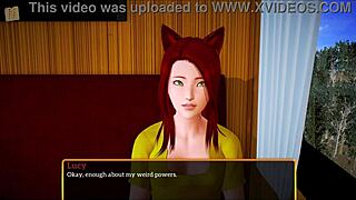 Redhead Teen Plays Game with Small Tits Exposed