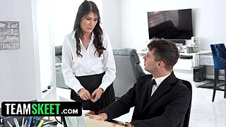 Desperate Employee Lets Boss Anal Creampie Cowgirl Ride To Change Her Life