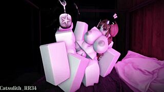 Rough titty fuck blows huge load on her big boobs