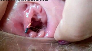 whoa check this extreme close-up on her huge clit vagina and hairy asshole