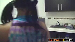 petite latina nayi fucked hard doggystyle by huge cock friend