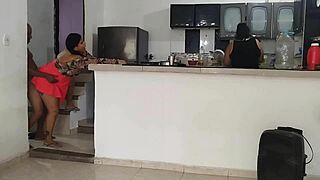 Padrastro fucks hijastra secretly while twin sister watches clueless 😈 homemade taboo