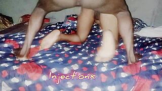 niece's pretty black pussy seduced me 😍 now she's creampied doggystyle by my big cock 🔥