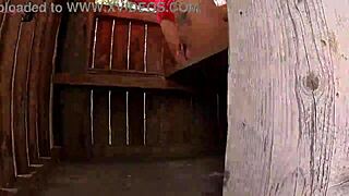 bimbodoll in leggings takes stranger's huge cock outdoor forest workout 💦 deepthroat cum in mouth squirt! 😈