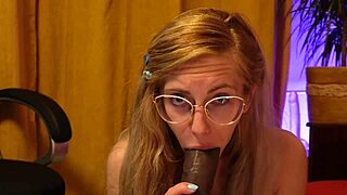 Blonde teen braces tight on first BBC suck?