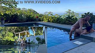 Wanna See Outdoor Anal Creampie and Deepthroat Blowjob by Pool in Costa Rica?