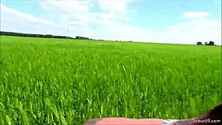 German College Student Fucked Outdoors MMF Cum Facial After Uni?