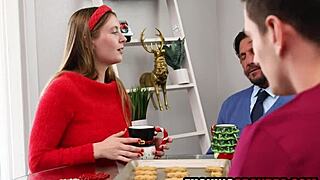 teen step granddaughter gets banged by santa step grandpa