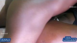 Petite ebony babe's soaking wet pussy creampie cumshot compilation closeup