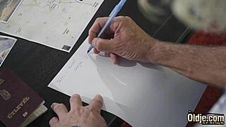 old man rams cock deep in beautiful teen's wet pussy