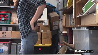 Thieving Big Tit Teen Caught And Hardcore Fucked In Shop