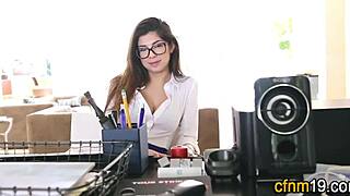 wanna see this clothed latina teen soak in cum?