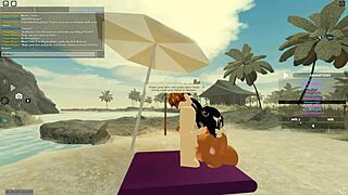 roblox group threesome with big tits blonde and ebony bent over doggystyle