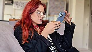 Stepsister Shows Dick Play and Cum Swallow Lessons!