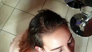 bitch sucks and jerks dick then eats cum topped snack!! food porn pov 😈