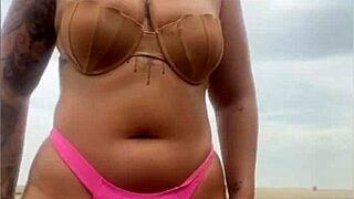 guy pulls out his hard cock from shorts on the beach just like i asked