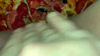 Arabic Kinky Food Fetish Masturbation Ice Cream Chocolate Pizza in Pussy!