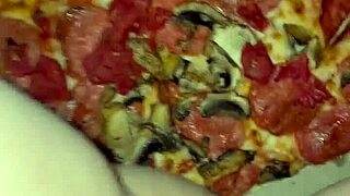 Arabic Kinky Food Fetish Masturbation Ice Cream Chocolate Pizza in Pussy!