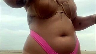 guy pulls out his hard cock from shorts on the beach just like i asked