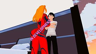 shinji and asuka go wild fucking post-angel battle in hentai pov