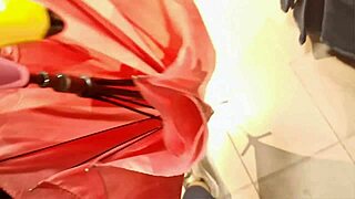 nicoletta's seductive curves burst from tight jeans in store she loves showing off her exaggerated 40-year-old figure