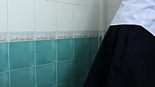 thai schoolgirl rams dildo deep in pussy bathroom squirt