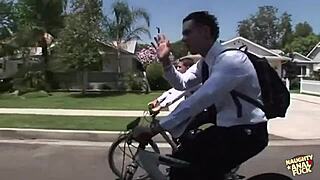 her huge natural tits got those guys pounding her double hard