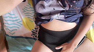 Ella fucks her favorite student with huge tits and toys