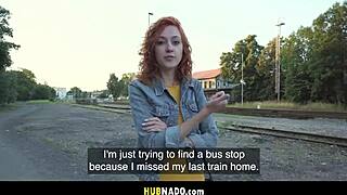 dirty redhead craves outdoor monster cock facial