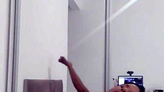 mature latina milf flashes lingerie online making him cum hard part 2