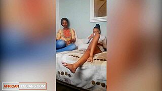 secret hookup has big booty ebony lesbians scissoring tight black pussies and sloppy licking clits