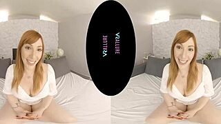 Hey check out vrallure redhead milf vibing her shaved pussy with toys