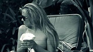 aubrey adams rubs and fucks outdoors in sun