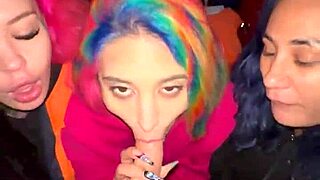 Girls Surprise Boat Guy with Big Cock Sloppy Suck and Cum Swallow