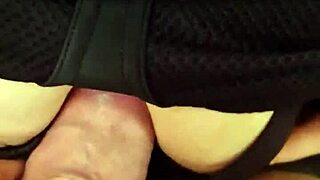 fit brunette neighbor moans slow blowjob to monster cock then standing doggy