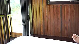 fit couple heads to public bath for intense session ending in creampie finish