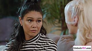 Big Tits Asian Milf Tests Stepdaughter's Lesbian GF Skills