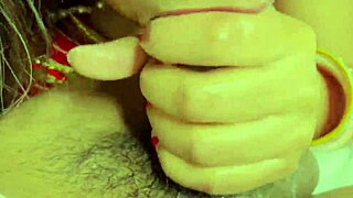 indian bride's cute wife spits on my black cock for blowjob... hot wedding fun!