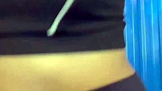 post workout hottie masturbates in crowded bathroom