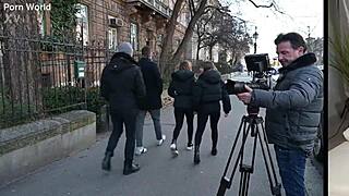 एवेलिन सिल्विया डेलाई की वाइल्ड डीपी गैंगबैंग कैमरे पर