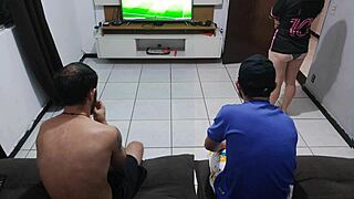 Hubby Lost Bet - Wife Fucks His Friend Raw!